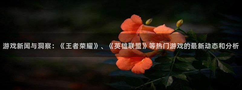 蓝冠怎么样：游戏新闻与洞察：《王者荣耀》、《英雄联盟》等热门